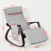 SoBuy FST20-HG Fauteuil a Bascule, Relax Rocking Chair, Chaise a Bascule avec Repose-Pieds, Appui-tête réglables et Poche latérale, Gris