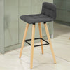 SoBuy FST50-DGx2 Lot de 2 Tabourets de Bar Cuisine avec Dossier et Repose-Pieds