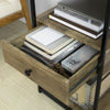 SoBuy FWT61-N Bureau Informatique Table d’étude Plan de Travail avec Tiroir et 4 Étagères