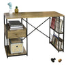 SoBuy FWT61-N Bureau Informatique Table d’étude Plan de Travail avec Tiroir et 4 Étagères