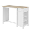 SoBuy FWT64-WN Table Haute de Bar Table de Cuisine Mange-Debout Tabourets de bar non inclus