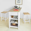 SoBuy FWT64-WN Table Haute de Bar Table de Cuisine Mange-Debout Tabourets de bar non inclus