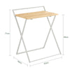 SoBuy FWT88-WN Bureau Pliant pour Petits Espaces, Bureau d'Ordinateur Table d’Etude Bureau Portable à Domicile, Salon, Chambre, Aucun Assemblage Requis Design Industriel