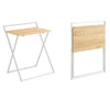 SoBuy FWT88-WN Bureau Pliant pour Petits Espaces, Bureau d'Ordinateur Table d’Etude Bureau Portable à Domicile, Salon, Chambre, Aucun Assemblage Requis Design Industriel