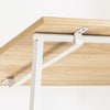 SoBuy FWT88-WN Bureau Pliant pour Petits Espaces, Bureau d'Ordinateur Table d’Etude Bureau Portable à Domicile, Salon, Chambre, Aucun Assemblage Requis Design Industriel