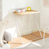 SoBuy FWT88-WN Bureau Pliant pour Petits Espaces, Bureau d'Ordinateur Table d’Etude Bureau Portable à Domicile, Salon, Chambre, Aucun Assemblage Requis Design Industriel