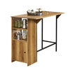 SoBuy FWT98-PF Table Haute de Cuisine avec Plateau Extensible – Mange Debout pour Petits Espaces, Table de Salle à Manger Moderne, Bar pour Cuisine, Salon ou Bar à Café 120 × 45/63 × 95cm