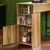 SoBuy FWT98-PF Table Haute de Cuisine avec Plateau Extensible – Mange Debout pour Petits Espaces, Table de Salle à Manger Moderne, Bar pour Cuisine, Salon ou Bar à Café 120 × 45/63 × 95cm