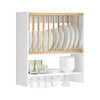 Prévente SoBuy KCR09-W Porte-Assiettes Murale Meuble de Rangement d'Assiettes Mural Etagère à Epices Etagere Murale pour Rang