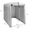 SoBuy KLS11 Abri de Jardin, Cabane de Jardin Exterieur Imperméable, abri Moto, Garage pour Vélo et Outils, Abri Vélo, Rangement et Stockage, Argent, 120x176x163 cm