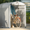 SoBuy KLS11 Abri de Jardin, Cabane de Jardin Exterieur Imperméable, abri Moto, Garage pour Vélo et Outils, Abri Vélo, Rangement et Stockage, Argent, 120x176x163 cm