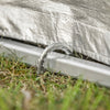 SoBuy KLS11 Abri de Jardin, Cabane de Jardin Exterieur Imperméable, abri Moto, Garage pour Vélo et Outils, Abri Vélo, Rangement et Stockage, Argent, 120x176x163 cm