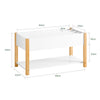 SoBuy KMB35-W Bibliothèque Enfants, Étagère à Livres, Étagère de Rangement pour Livres et Jouets, Meuble de Rangement, Organisateur de Jouets et Livres Multifonctionnel à 2 Étagères, L85xP42xH45 cm