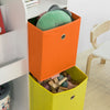 SoBuy KMB37-W Étagère de Rangement pour Livres et Jouets Enfant Bibliothèque avec 2 Paniers