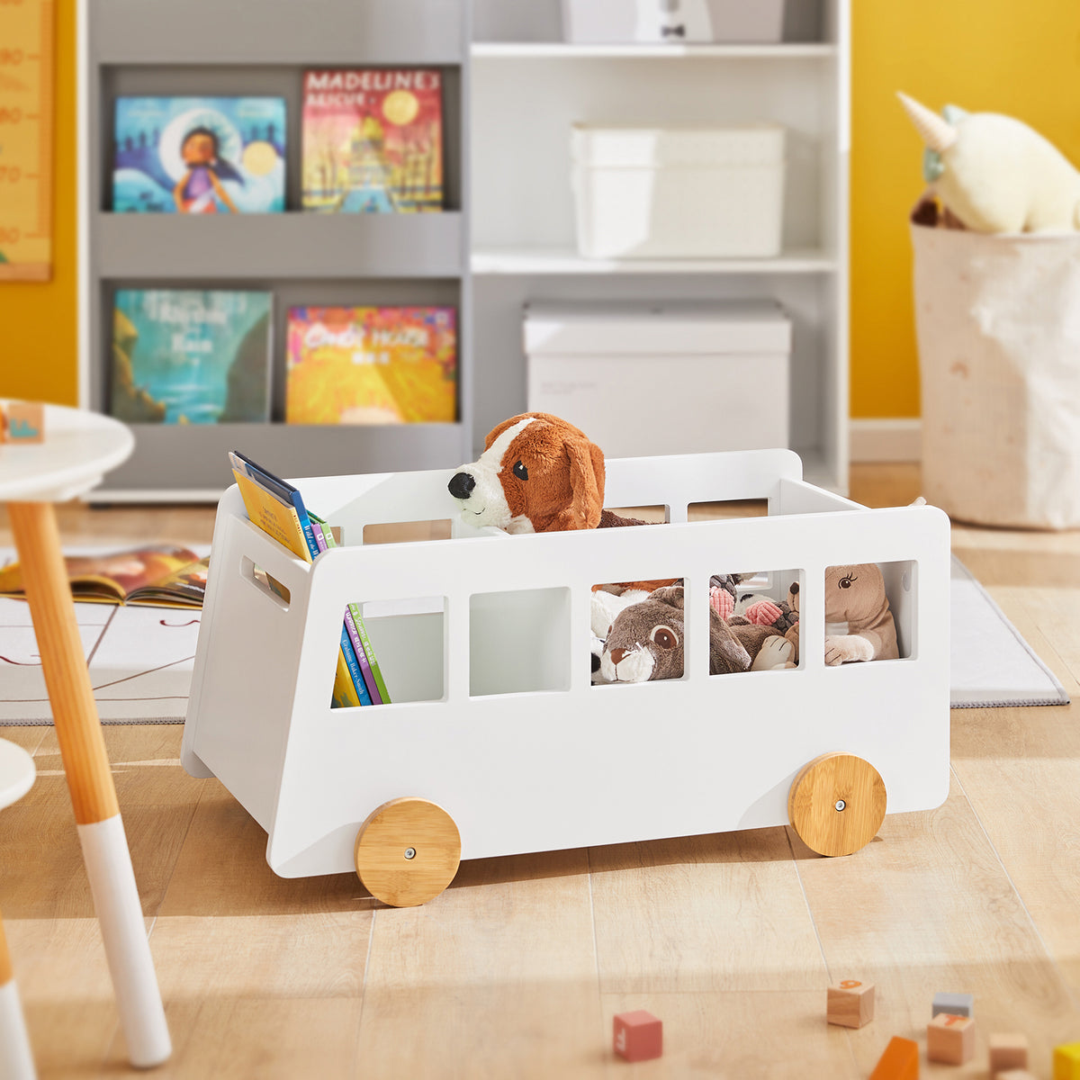 Chariot de rangement pour jouets pour enfants, étagère domestique T1, livre  d'images mobile T1