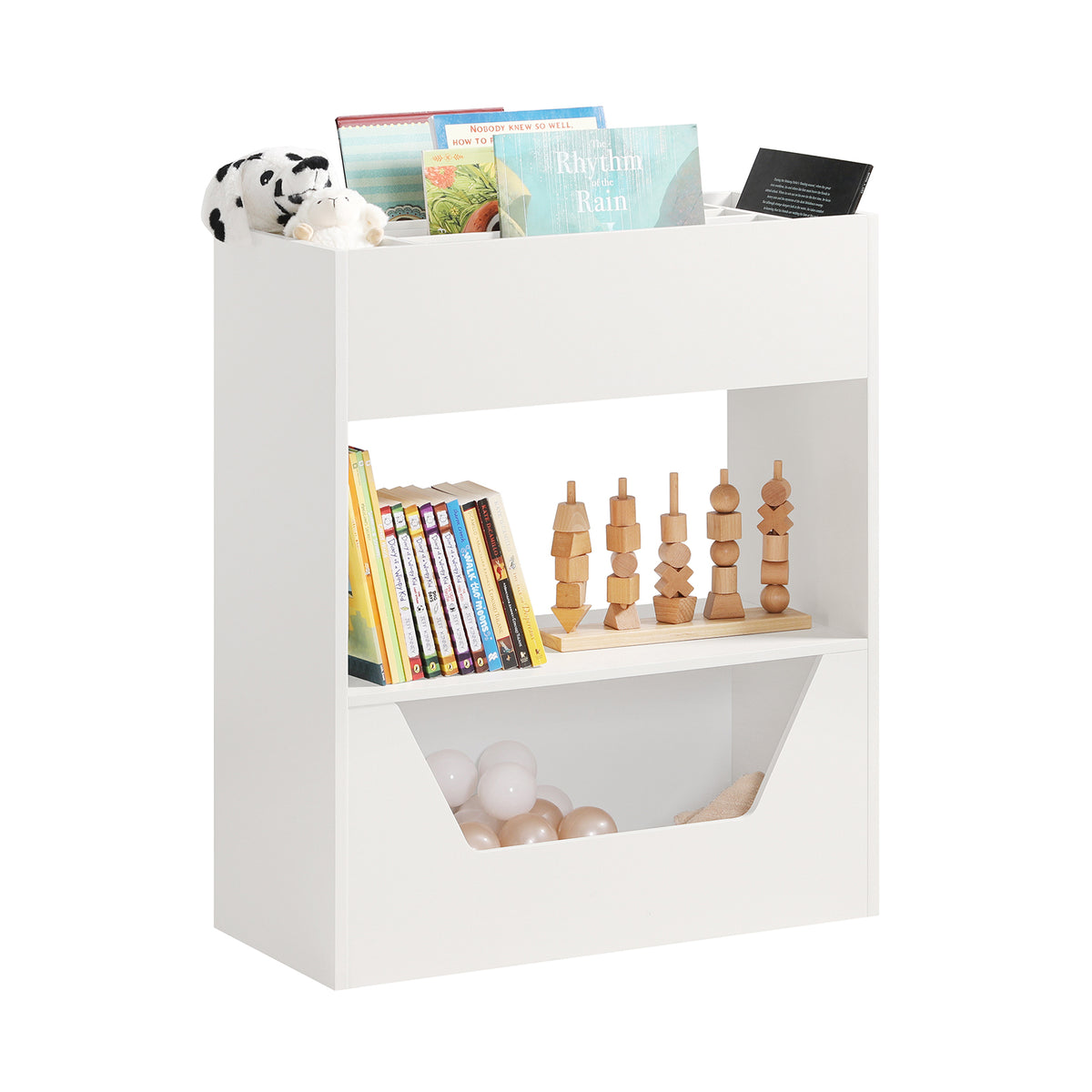 SoBuy KMB82-W Banc de Rangement pour Livres et Jouets pour Enfant, Cof–