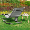 SoBuy OGS28-HGx2 Lot de 2 Chaise Longue Transat de Jardin Bascule avec Appui-tête Réglable et Pochette latérale