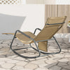 SoBuy OGS47-KA Fauteuil à Bascule Adulte, Chaise Longue, Transat Relaxation Ergonomique avec Pochette Latérale