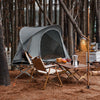 SoBuy OGS60-HG Lit de Camping Pliable en Aluminium Léger, 3 en 1 avec Toit Anti-UV + Matelas Gonflable Intégré + Sac de Transport, 1 Personne