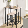SoBuy OGT10-N Set de 1 Table + 2 Tabourets avec repose-pieds Table haute cuisine