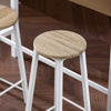 SoBuy OGT22-WN Set de Table + 4 Tabourets Ensemble Table de Bar Bistrot + 4 Tabourets de Bar avec Repose-Pieds