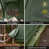 SoBuy OGS32-L-GR Tente de Camping 4 en 1 Pliable 2 Personnes – Lit Surélevé 180 kg, Toit Ouvrant, Matelas, Sac de Couchage, Vert