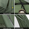 SoBuy OGS32-L-GR Tente de Camping 4 en 1 Pliable 2 Personnes – Lit Surélevé 180 kg, Toit Ouvrant, Matelas, Sac de Couchage, Vert