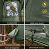 SoBuy OGS32-GR Tente de Camping 4 en 1 Pliable 1 Personne – Lit Pliant, Matelas Gonflable, Sac de Couchage Inclus, Vert