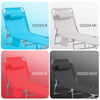 SoBuy OGS35-SCH Transat Jardin Extérieur Pliable Bain de Soleil avec Oreiller Chaise Longue Relax avec Poche Latérale Confortable Mobilier de Jardin pour Terrasse Plage Piscine Noir 155x56x81cm