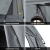 SoBuy OGS32-HG Tentes d'extérieur 1 Personne Tente de Camping pour la Plage Park 4 en 1 Tentes Igloo avec Sac de Transport Gray 193 x 160 x 86cm