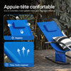 SoBuy OGS28-KBx2 Lot de 2 Chaise Longue Transat de Jardin Bascule avec Appui-tête Réglable et Pochette latérale