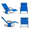 SoBuy OGS28-KBx2 Lot de 2 Chaise Longue Transat de Jardin Bascule avec Appui-tête Réglable et Pochette latérale