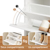 SoBuy FSR189-WN Armoire à Chaussures 3 Abattants et 1 Porte, Grande Capacité 20 Paires pour Entrée – 80x34x122 cm, Blanc et Naturel