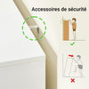 SoBuy FSR189-WN Armoire à Chaussures 3 Abattants et 1 Porte, Grande Capacité 20 Paires pour Entrée – 80x34x122 cm, Blanc et Naturel