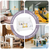 SoBuy KMB32-K-W Bibliothèque Enfant Rangement Jouet Enfant Bibliotheque Livre 4 Niveaux et 1 Compartiment Ouvert Étagère à Livres Meuble de Rangement Chambre d'Eanfant Bureau Salon Blanc 70x30x60 cm