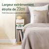 SoBuy FBT163-WN Table de Chevet étroite de 20 cm avec tiroir et étagère, Meuble Gain de Place pour Salon, Blanche et Naturelle 20 x 35 x 60 cm