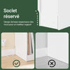 SoBuy FBT111-E-WNx2 Lot de 2 Table de Chevet Étroite avec Station de Charge, Table d'Appoint Fine avec Prise Standard, Port USB et Port Type-C pour Chambre à Coucher et Salon, Blanc 20 x 35 x 60 cm