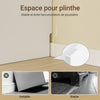 SoBuy FBT178-E-WN Table de Chevet Étroite – 22 cm, Chargeur USB-A & Type-C, Barre LED Tactile, 2 Tiroirs