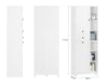 SoBuy BZR104-W Colonne Salle de Bain avec Panier à Linge Intégré – Meuble Gain de Place 171 cm, 6 Étagères et 2 Tiroirs, Blanc