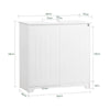 SoBuy BZR108-W Meuble sous Lavabo avec 2 Portes – 60×30×60 cm, Charge 30 kg, MDF E1, Blanc