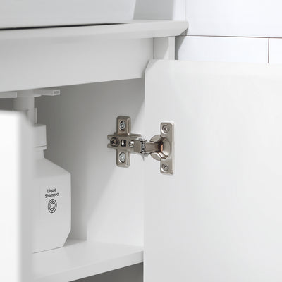 SoBuy BZR108-W Meuble sous Lavabo avec 2 Portes – 60×30×60 cm, Charge 30 kg, MDF E1, Blanc