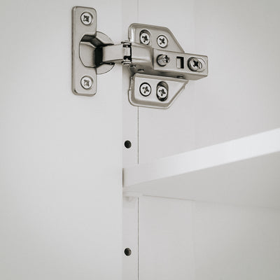 SoBuy BZR121-W Meuble Bas de Salle de Bain avec 2 Portes et Étagères Réglables – L70×P35×H90 cm, Charge 70 kg, MDF, Blanc