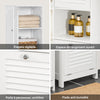 SoBuy BZR124-W Meuble Colonne avec Panier à Linge – Armoire de Salle de Bain Rangement Étroit Étagère de Salle de Bain Petit Meuble WC Placard Blanc 40x170x38 cm
