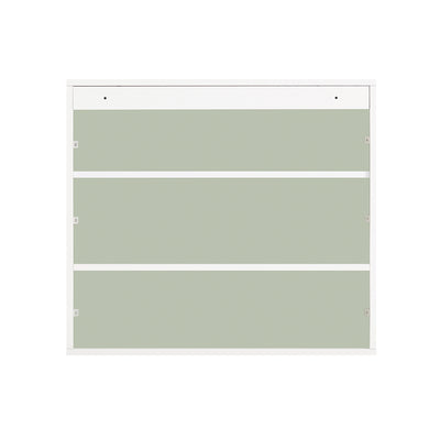 SoBuy BZR140-GR Armoire Murale de Salle de Bain – 60 × 15 × 54 cm, 2 Portes et Niche Ouverte, Vert et Blanc