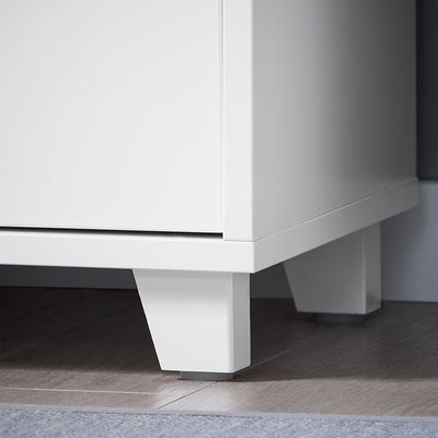 SoBuy BZR148-W Meuble Sous Lavabo de Salle de Bain, Meuble Sous Vasque à 2 Portes