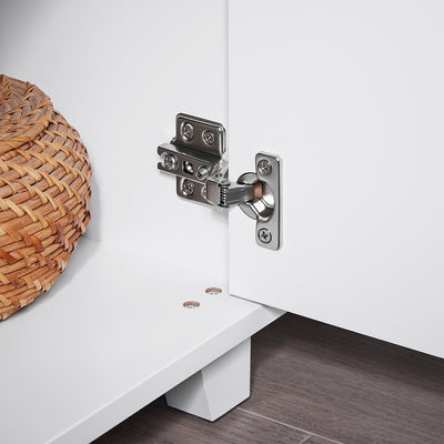 SoBuy BZR148-W Meuble Sous Lavabo de Salle de Bain, Meuble Sous Vasque à 2 Portes