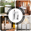 SoBuy BZR156-W Meuble Salle de Bain avec Panier à Linge – Colonne Rangement WC étroite avec Porte Abattante et Étagères Ouvertes, 86x50x30cm, Blanc
