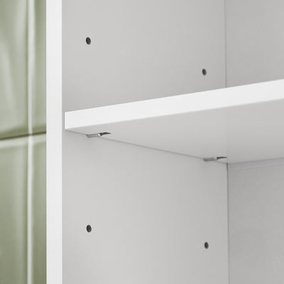 SoBuy BZR165-W Colonne Salle de Bain avec 3 Niveaux, pour Salle de Bain et WC, Rangement Optimisé, Design Fonctionnel, Usage Quotidien – L65×P20×H182 cm, Blanc