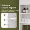 SoBuy BZR165-W Colonne Salle de Bain avec 3 Niveaux, pour Salle de Bain et WC, Rangement Optimisé, Design Fonctionnel, Usage Quotidien – L65×P20×H182 cm, Blanc