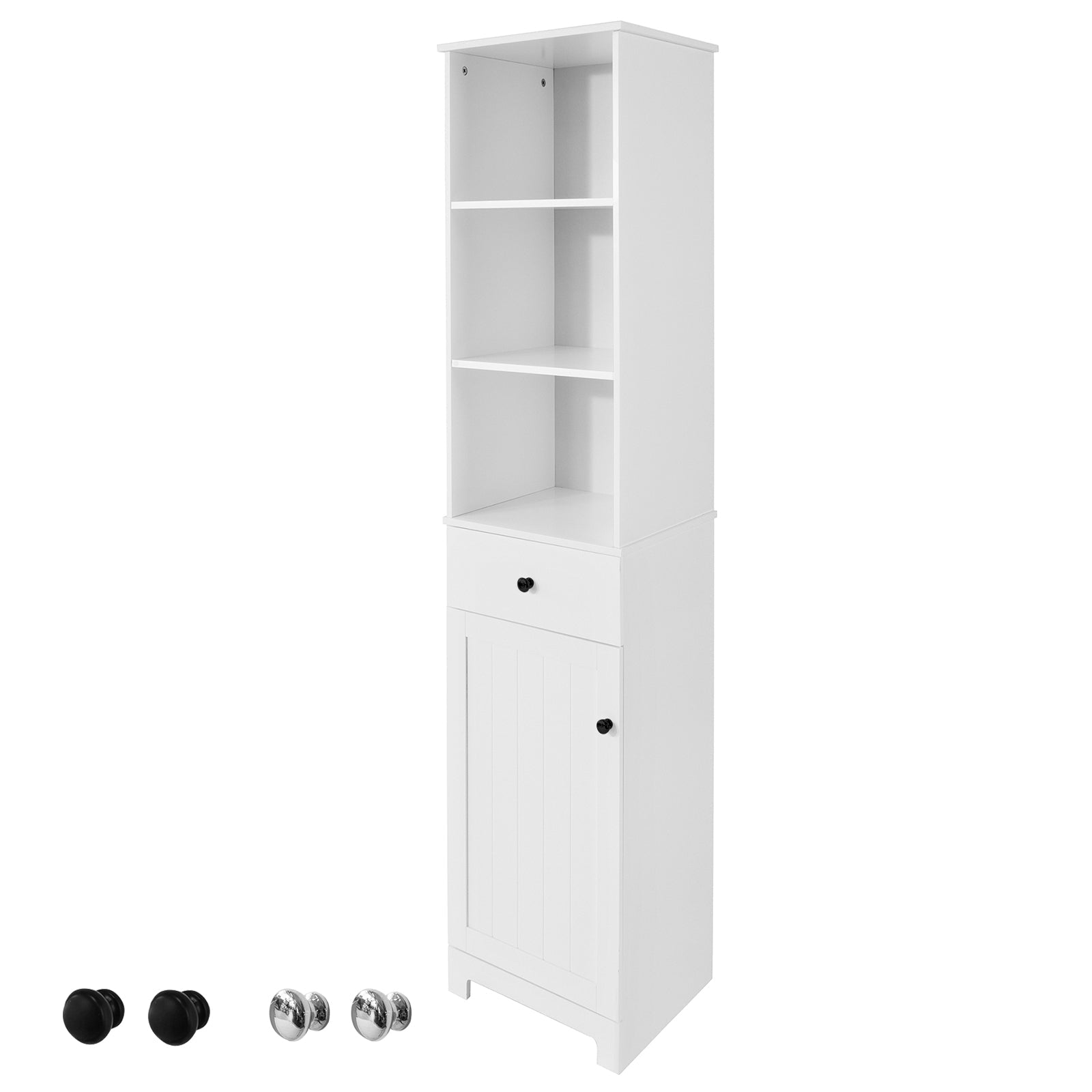 SoBuy BZR124-W Meuble Colonne de Salle de Bain, Placard Armoire